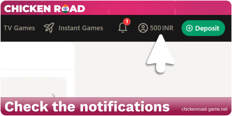 Receive your balance top-up in Chicken Road IN